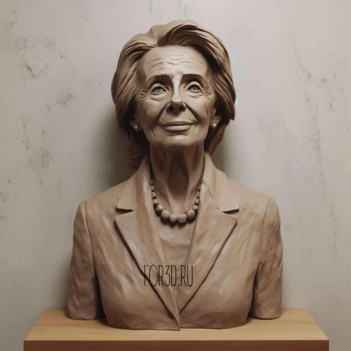 Nancy Pelosi 2 stl model for CNC